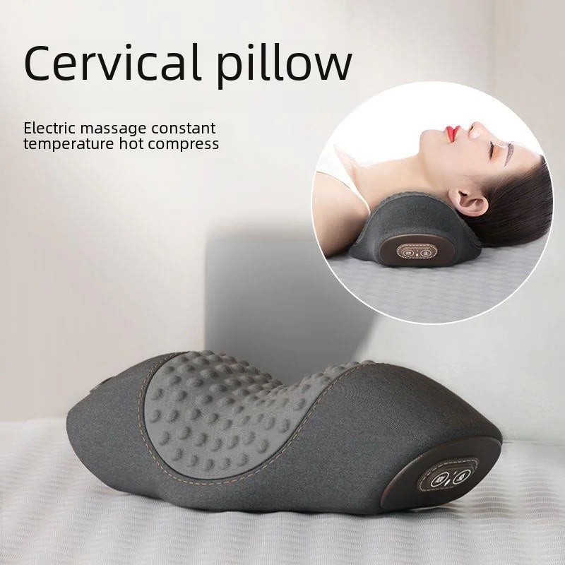 Neck Support Pillow with Massage and Heat Therapy