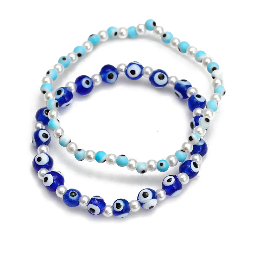 Evil Eye Beaded Bracelet Set