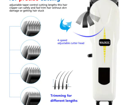 Professional Cordless Hair Clipper with LCD Display (One Set)