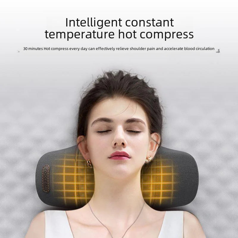 Neck Support Pillow with Massage and Heat Therapy