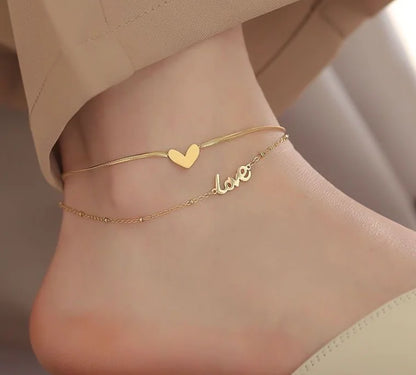 Simple Double-Layer Love Bracelet for Best Friends