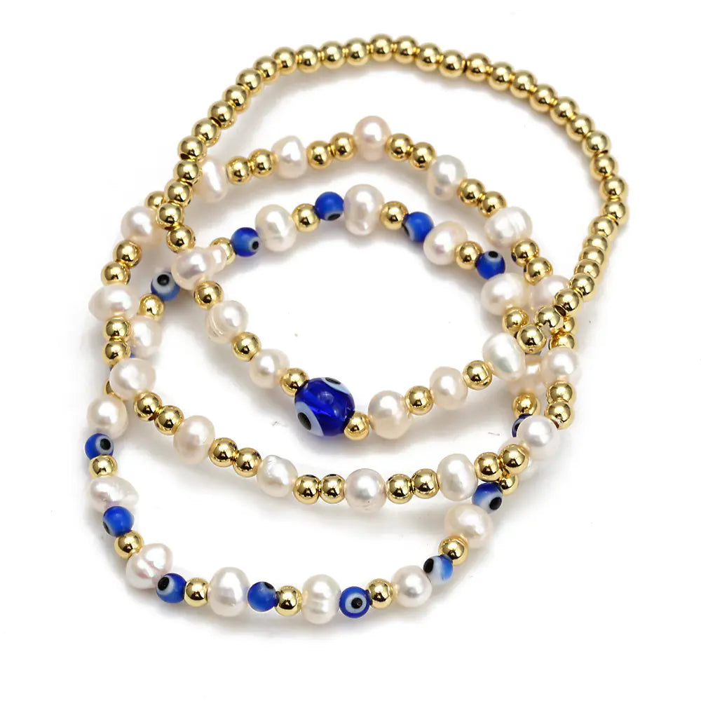 Evil Eye Beaded Bracelet Set