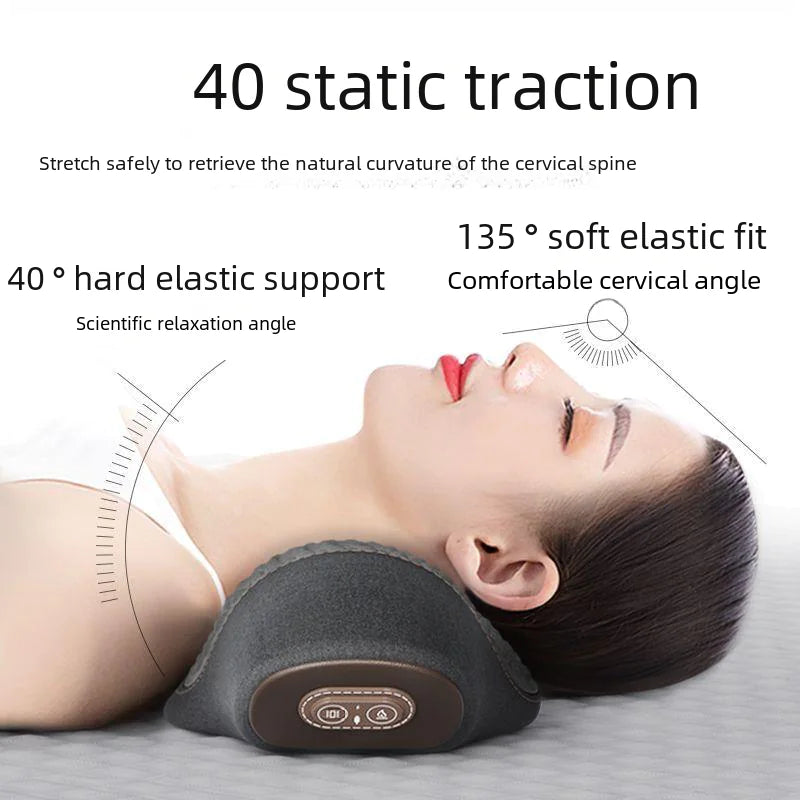 Neck Support Pillow with Massage and Heat Therapy