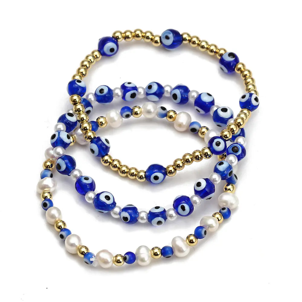 Evil Eye Beaded Bracelet Set