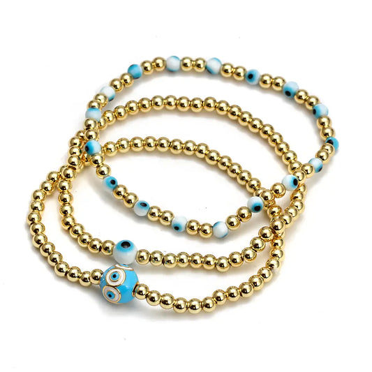 Evil Eye Beaded Bracelet Set