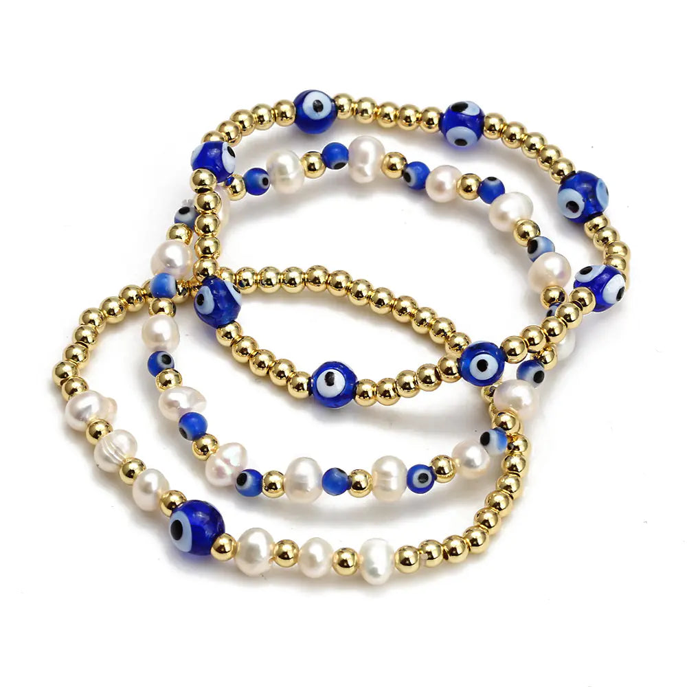 Evil Eye Beaded Bracelet Set